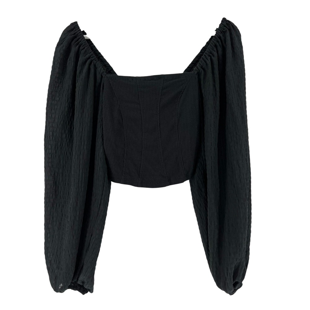 Urban Outfitters Crop Top‎ Womens Medium Off Shoulder Long Sleeve Corset Boho